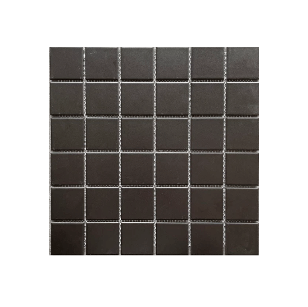 โมเสค TIMELESS TILES รุ่น CLASSIC SQUARE 48 ขนาด 30X30 ซม. สีดำ ผิวด้าน MATTE BLACK โมเสคเซรามิกทรงสี่เหลี่ยมจัตุรัส_0